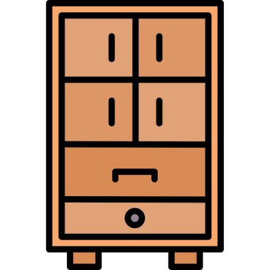 mobilya ikonu vektör illüstrasyonu