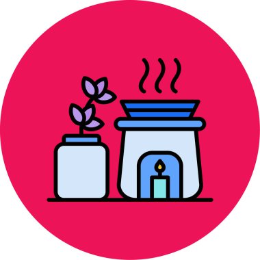 Bitki. Web simgesi basit illüstrasyon