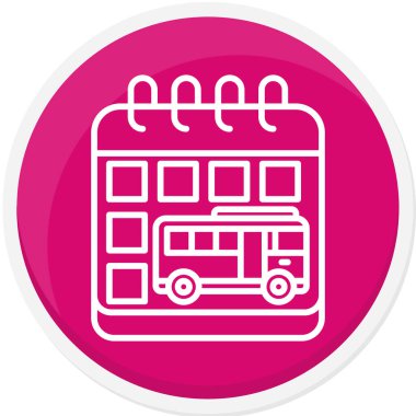 Otobüs. Web simgesi basit illüstrasyon