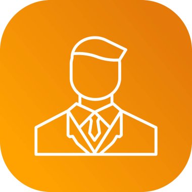 işadamı düz simge vektör çizim