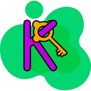 Anahtar simgesi vektör illüstrasyonu