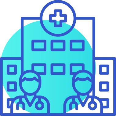 Hastane. Web simgesi basit illüstrasyon