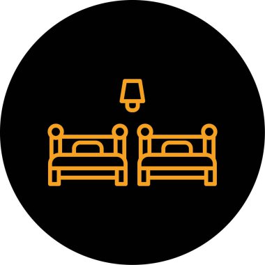 Projeniz için vektör otel simgeleri...