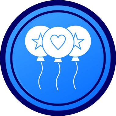 balon simgesi, vektör illüstrasyonu