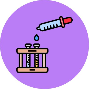 pipette simgesi, vektör illüstrasyonu basit tasarım