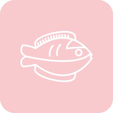 Balık. Web simgesi basit illüstrasyon