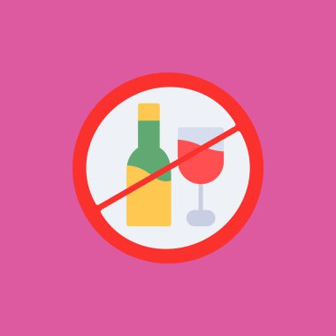 alkol vektör dairesi düz simgesi