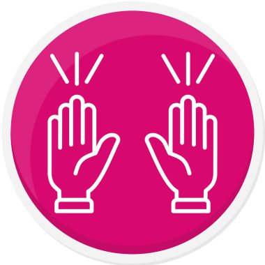 Bir el simgesinin vektör illüstrasyonu