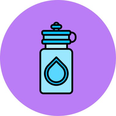 Bir su damlası simgesinin vektör illüstrasyonu