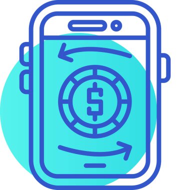 Para için. Web simgesi basit illüstrasyon