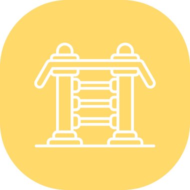 Sütun simgesi, vektör illüstrasyonu