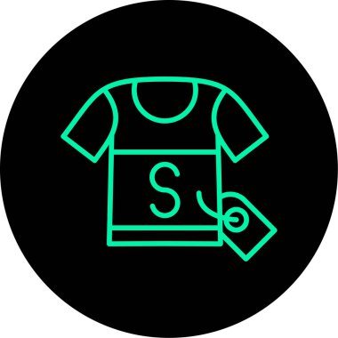 T-shirt ikonu. vektör illüstrasyonu