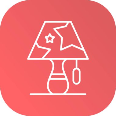 abajur simgesi soyut arkaplanda izole edildi