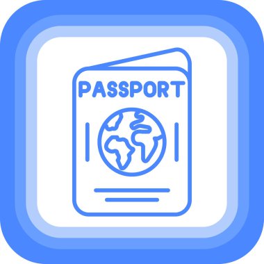 pasaport web simgesi basit tasarım