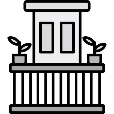 bina simgesi, vektör illüstrasyonu