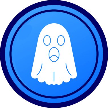 hayalet dairesel simge, havalı vektör illüstrasyonu