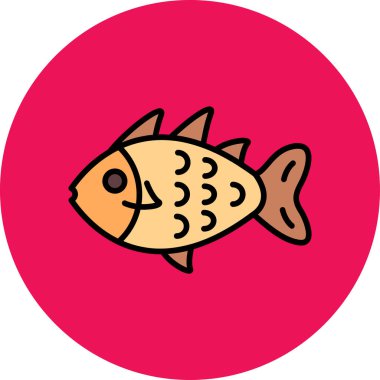 Balık çizgi filminin vektör çizimi