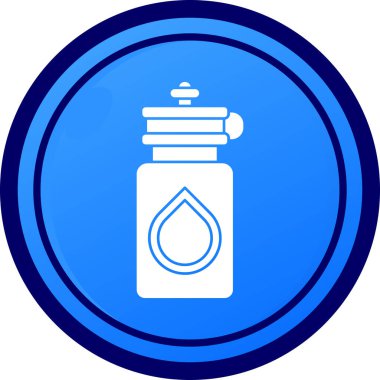 basit daire içinde su damlası simgesi ağ için izole vektör illüstrasyonu