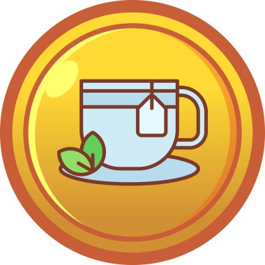 Kahve fincanı simgesi doldurulmuş taslak biçiminde