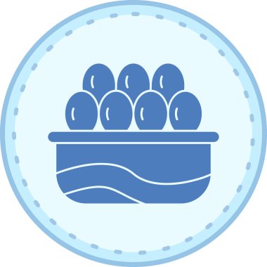 Yumurtalar. Web simgesi basit illüstrasyon