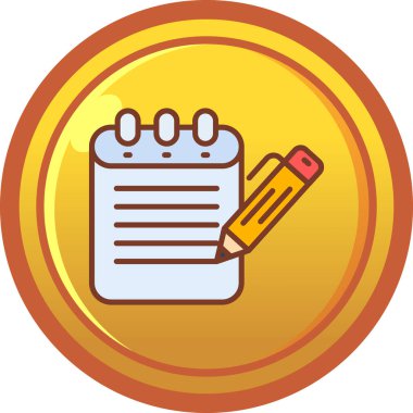 Bir kalem simgesinin vektör illüstrasyonu