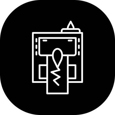 Harita simgesi, basit vektör illüstrasyonu