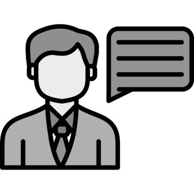 Konuşma balonu vektör illüstrasyon tasarımı ile iş adamı