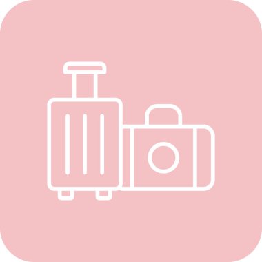 seyahat çantası ikonu vektör illüstrasyonu