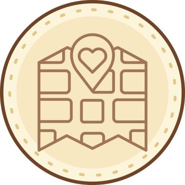 Kalp. Web simgesi basit illüstrasyon