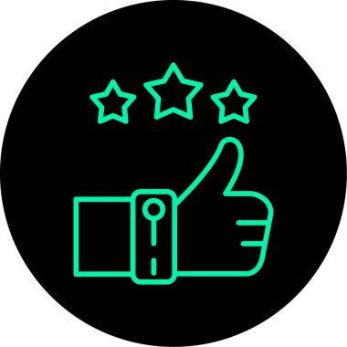 Yıldız simgesi ile el, özet biçimi