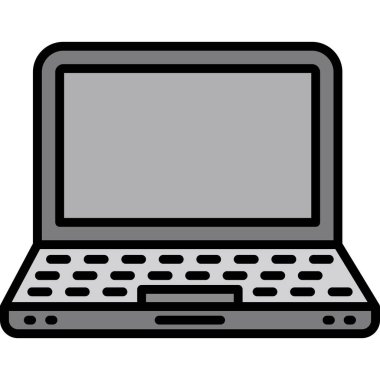 dizüstü bilgisayar kutsal kişilerin resmi, basit vektör çizim