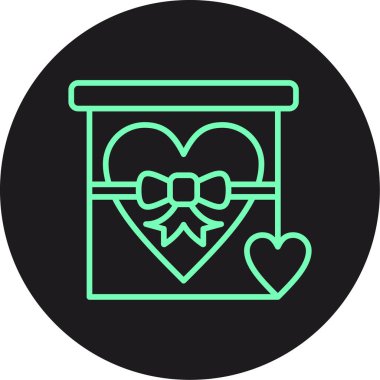 Aşk kalp ikonunun vektör illüstrasyonu