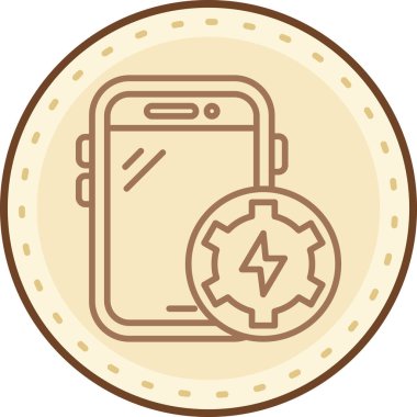 Modern akıllı telefon simgesinin vektör çizimi