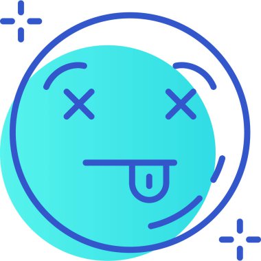 Bir yüz simgesinin vektör illüstrasyonu