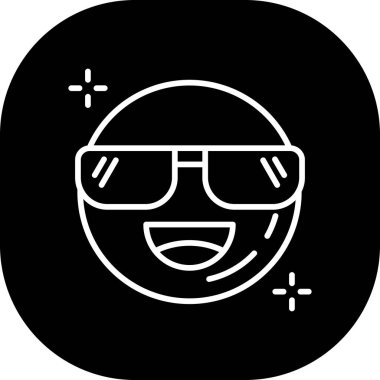 Güneş gözlüğü simgesinin vektör illüstrasyonu