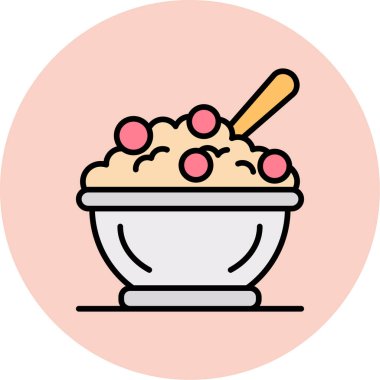 Bir kase yulaf lapası Basit tasarım