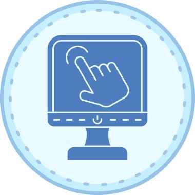 Bir el simgesinin vektör illüstrasyonu