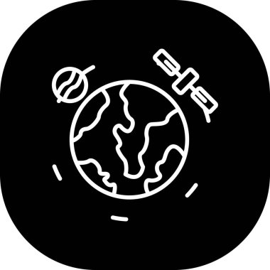 küresel dünya simgesi vektör illüstrasyonu