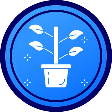 Bir bitki simgesinin vektör illüstrasyonu