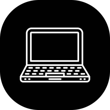 Dizüstü bilgisayar simgesi vektör çizimi