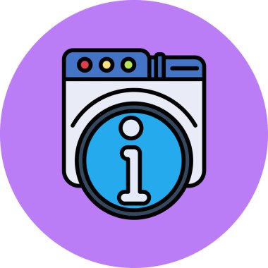 çamaşır makinesi renk ikonu vektör çizimi