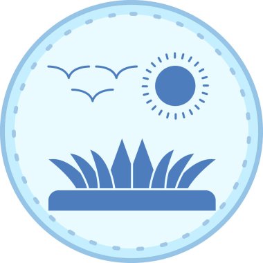 Bir güneş simgesinin vektör illüstrasyonu