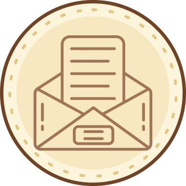 Zarf. Web simgesi basit illüstrasyon