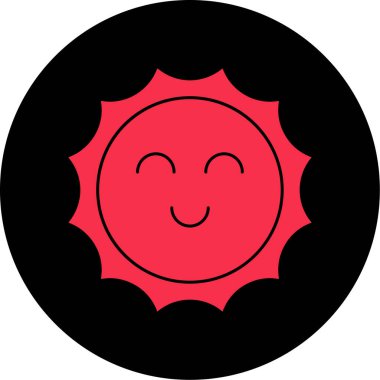 Güneş. Web simgesi basit illüstrasyon