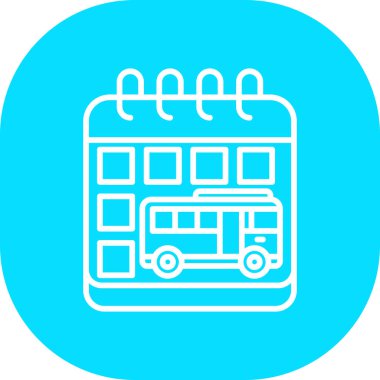 Otobüs. Web simgesi basit illüstrasyon