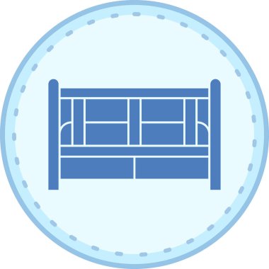 yatak vektörü simgesi modern illüstrasyon