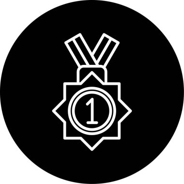 ödül madalya ikonu vektör illüstrasyonu