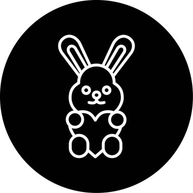 Tavşan. Web simgesi basit illüstrasyon