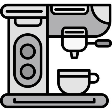 kahve makinesi simgesini, vektör çizim
