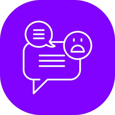 Konuşma baloncuğu ve mesaj simgesinin vektör çizimi. güzel ve düzenlenebilir vuruş.